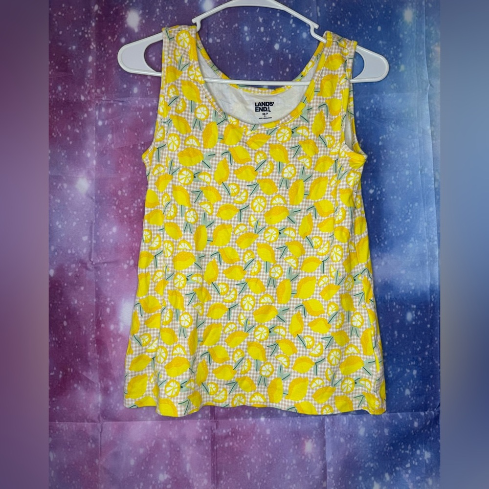 Lands end lemon print tank top 🛍